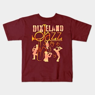 Retro Dixieland Jazz Band Kids T-Shirt